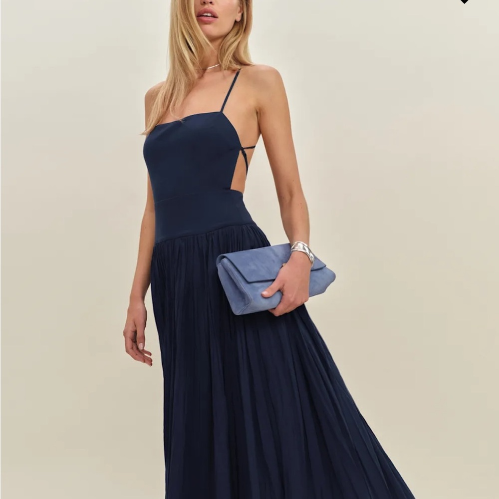 Reformation Perlette Dress Midnight